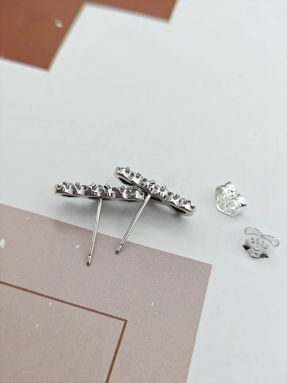 Pandora Halo Heart Trilogy Stud Earrings
